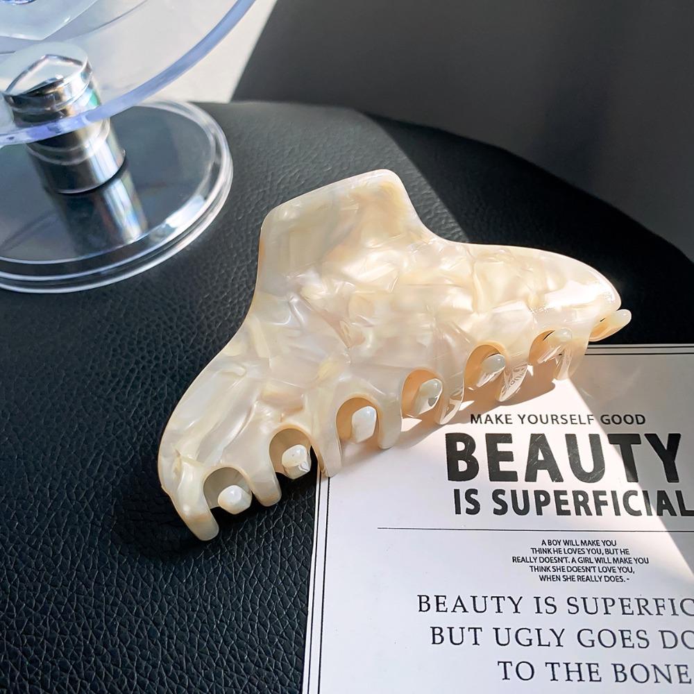 Solid Color Fresh Acetate Hair Claw Hair Clip Shark Clip Printing Shark Clip Leopard Printing Hairpin Tortoiseshell Hair Claw