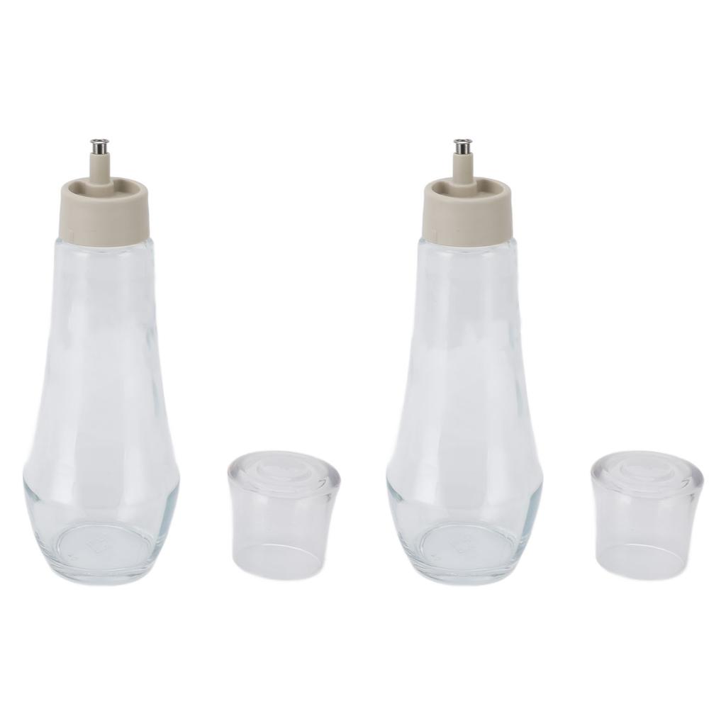 2PCS Mouthwash Dispensers Stainless Steel and Glass Multifunctional Refillable Mouthwash Dispenser