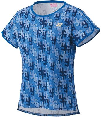 Женская игровая рубашка Yonex с коротким рукавом, цвет кобальтово-синий, размер XO, (060)