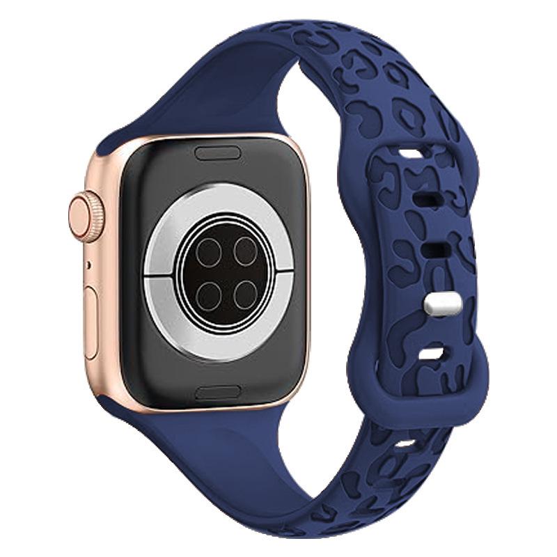 Высококачественный тонкий силиконовый ремешок с леопардовым принтом для Apple Watch (Apple Watch Series 11)