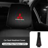 cxytvd1 For Mitsubishi 1/2PCS Leather Car Seat Headrest Protective Cover Interior Accessories Outlander Lancer Eclipse Mirage Xpander