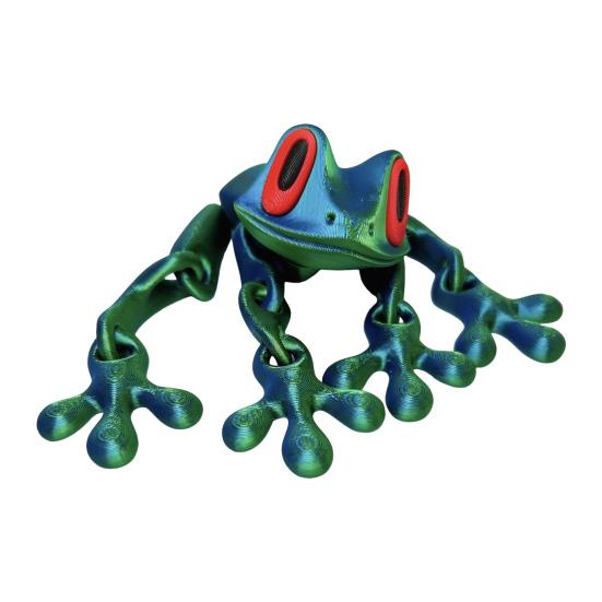 3D-печатная магнитная игрушка-лягушка с подвижными суставами, магнит на холодильник в виде лягушки, шарнирная подвижная модель лягушки, фигурка, украшение, орнамент