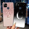 Phone Case For Itel P36 Play/Vision 1 Couple Soft Silicone Anti-scratch Black Shell Elegant Simple Letter Flower Pattern Casing