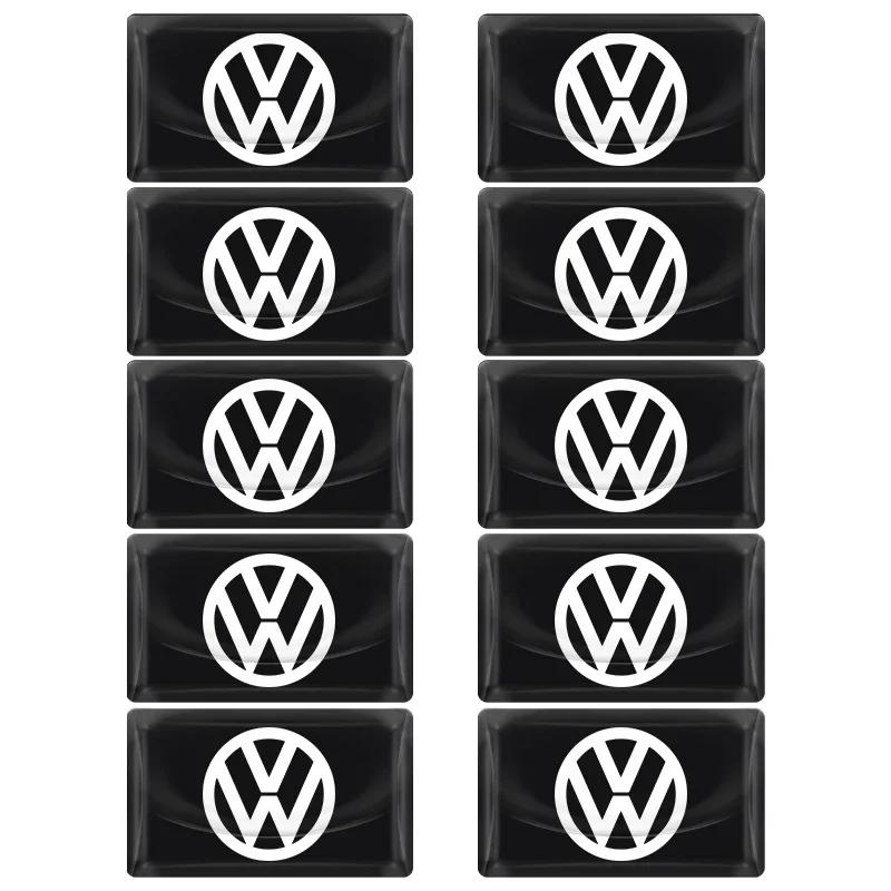 VW Для Volkswagen 10 шт. Новые 3D Эпоксидные Автомобильные Наклейки Маленькие Капельки Клея Наклейки Для Volkswagen Golf Passat B6 Magotan Touran Arteon Sci