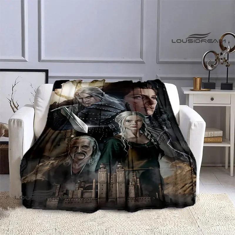 W-Witcher game Printing blanket Flange Warm blanket picnic blanket Home travel blanket bed linings Birthday Gift  picnic blanket