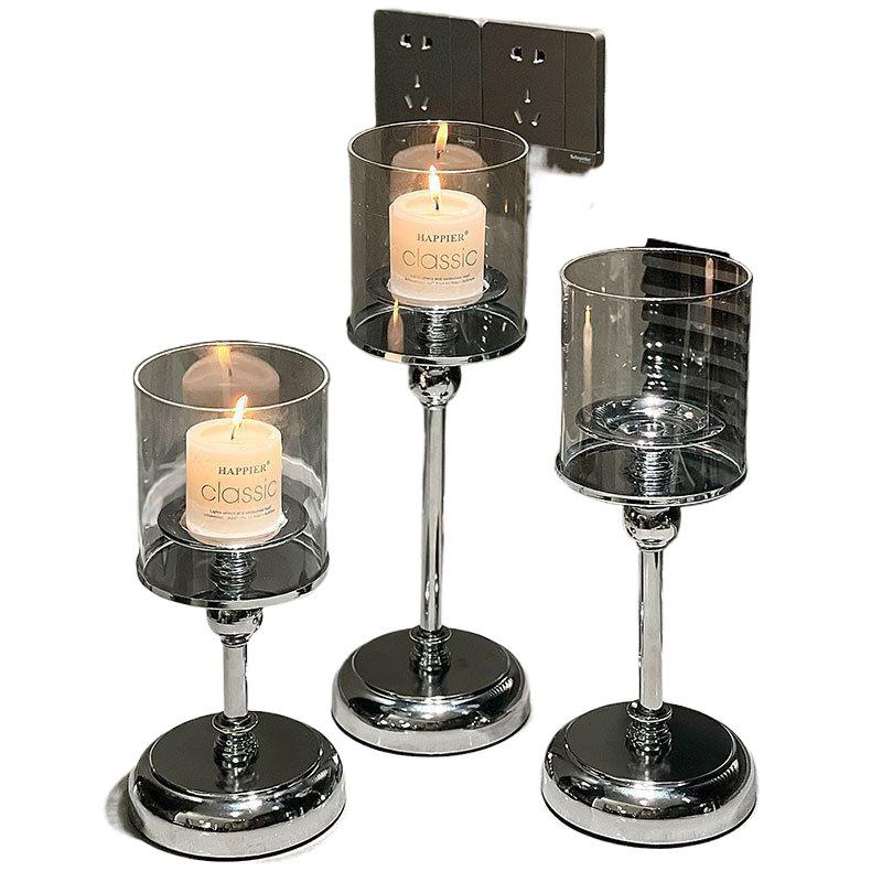 Элегантный стеклянный подсвечник в китайском стиле люкс для домашнего декора