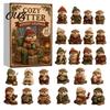 Xmas Hanging Charms Otters Advent Calendars 2026, 24 Days 2D Flat Acrylic Ornaments Christmas Holiday Gift for Otter Lovers Countdown Calendar,