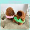 Soft Short Plush Capybara Doll With Swimming Ring For Children Includes Pig And Chick Colors