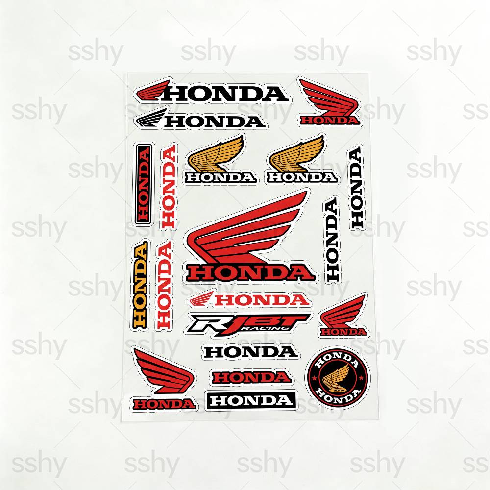 AAAHM1 ДЛЯ HONDA RACING Долговечная Водонепроницаемая Светоотражающая Наклейка Маскировка Царапин Подходит для Мотоцикла Автомобиля Шлема Холодильника Стакана для Воды Декали