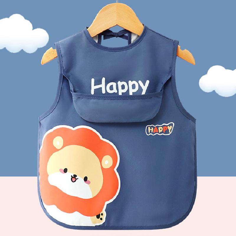 Baby Smock Bibs Waterproof Long Sleeve Eating Feeding Art Apron Newborn Toddler Burp Cloths Fit 0-3 Years