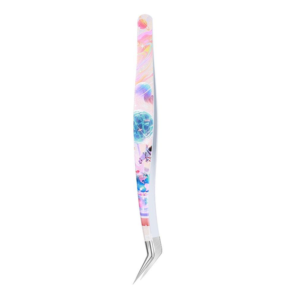Stainless Steel False Eyelash Tweezers Anti-static Lashes Extension Tweezer Extensions Grafting