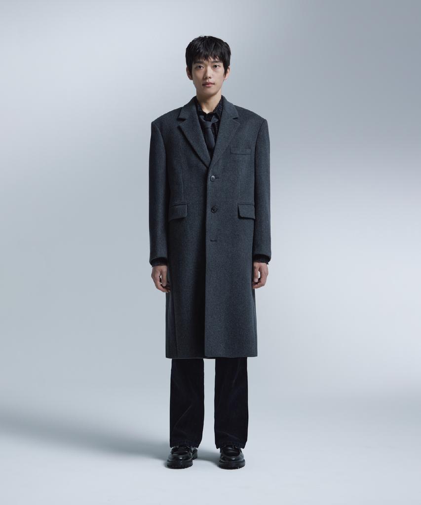 Nonblank [Nonblank X Fashion Planet] Single Long Coat_Grey