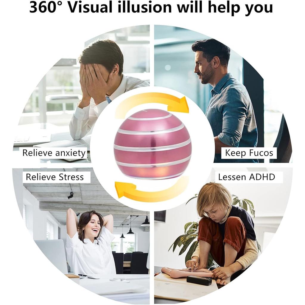 Игрушки для игрушек на рабочем столе для кинетической игрушки, крутые гаджеты, крутые штучки, вращение 180 секунд, игрушка для снятия стресса для оптической иллюзии, подарок для офиса, школы, дома