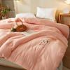 A-class Solid Color Soft Air Conditioning Quilt - Skin-Friendly Soybean Fiber, Thickened for Spring, Autumn, and Winter.