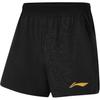 Li Ning Table Tennis Series Printed Logo Mid-Waist Comfortable Breathable Straight-Leg Sports Shorts Women Shorts Black AAPU212-1