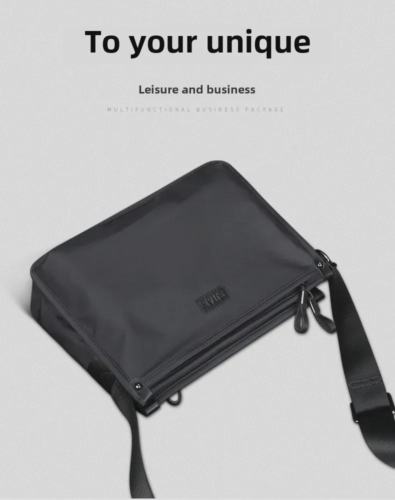 Baojiaxi Мужская водонепроницаемая сумка через плечо из ткани Оксфорд - повседневный рюкзак и сумка-мессенджер 