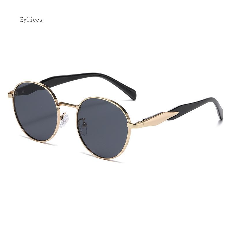 Винтажные круглые панк солнцезащитные очки женские модные градиентные очки мужские трендовые металлические солнцезащитные очки UV400