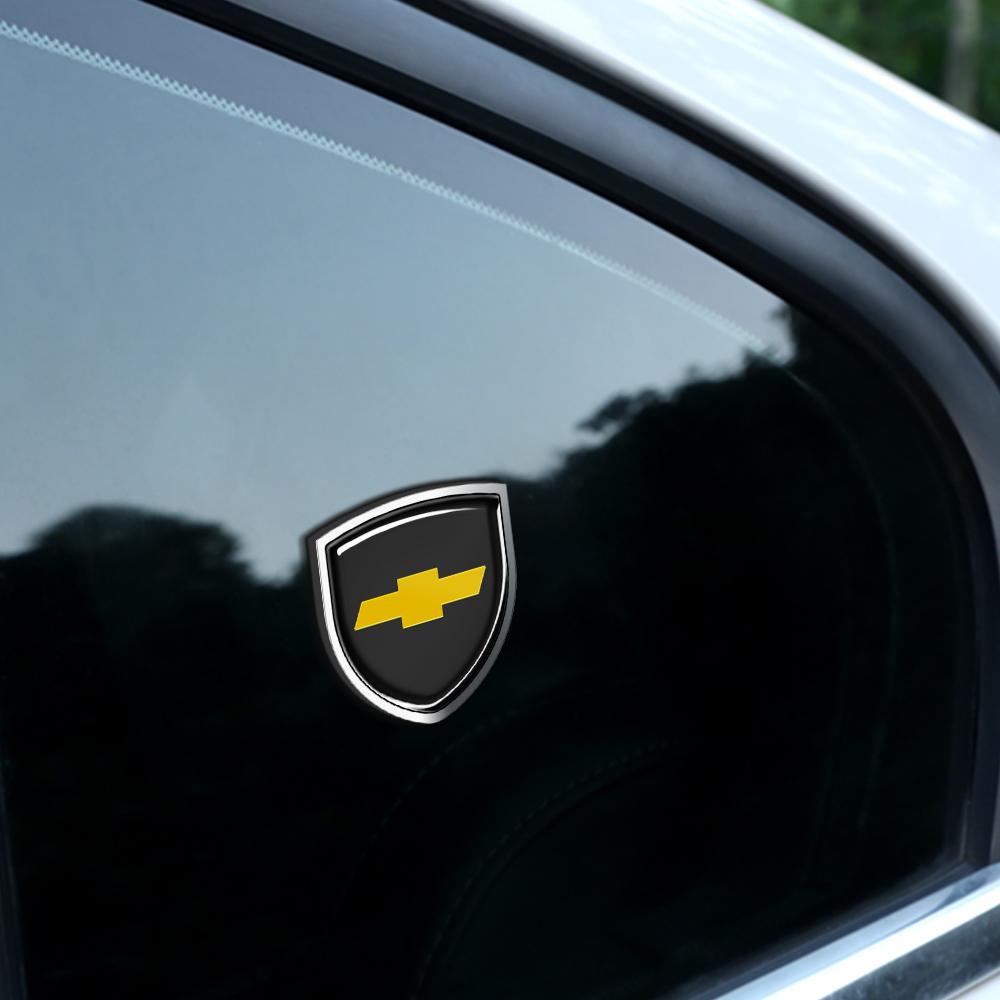 AABHE1 3D Metal Styling Body Fender Decoration Shield Stickers for Chevrolet Silverado Trailblazer Suburban Traverse Onix Colorado Volt