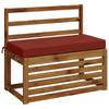 2 piece bench cushion set SOEST 2 pcs 100percent  polyester red