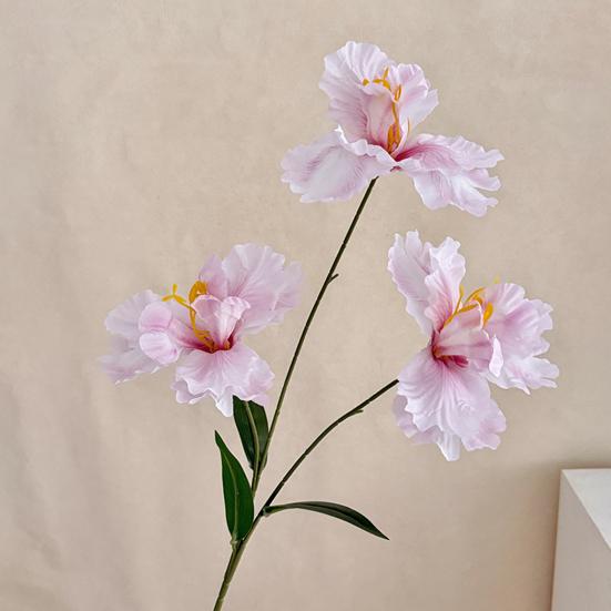 Iris Artificial Flower Realistic Faux Iris Flowers 33" Soft Fabric Indoor Outdoor Decor for Wedding Bridal Bouquets Centerpieces