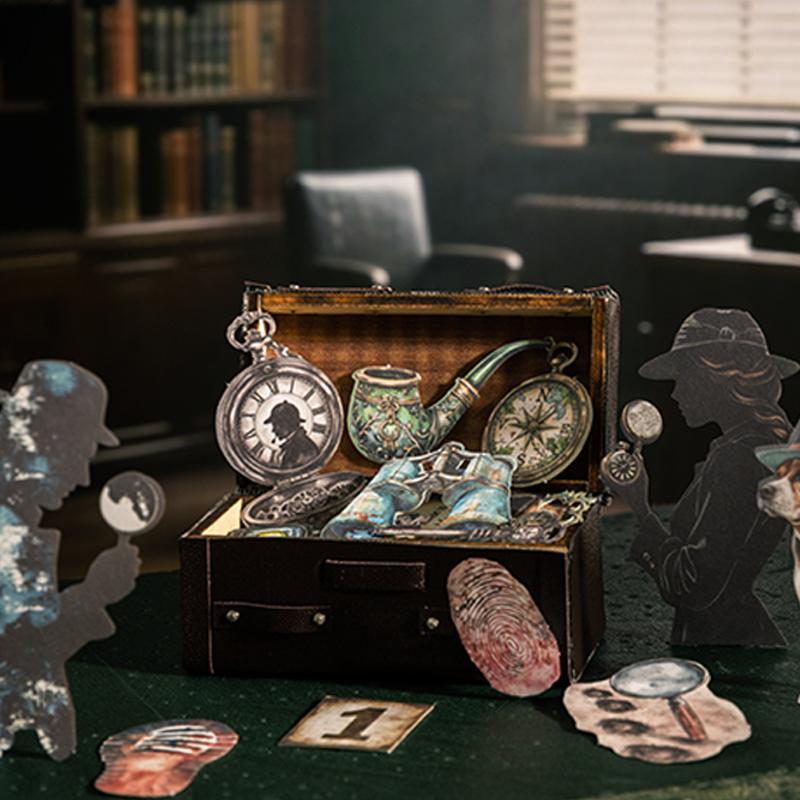 Mr. Paper Scene Character Sticker 20 sheets/pack Detective Showtime Sticker Multi-color Family Handbook Stationery Decoration