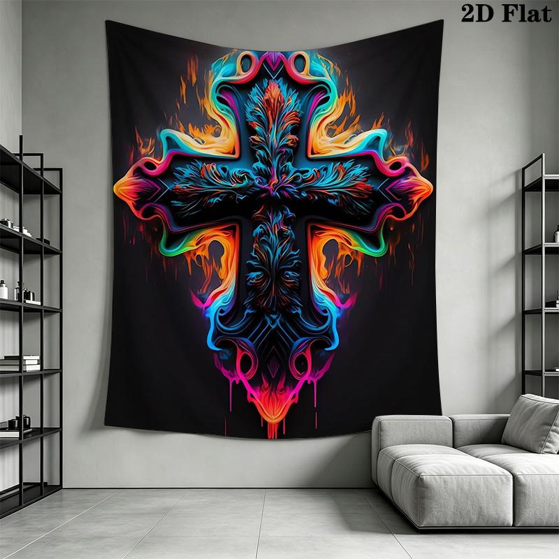 Black Background Pattern Home Decor Tapestry, Wall Hanging, Decorative RV Wall Cloth.MGT0918193