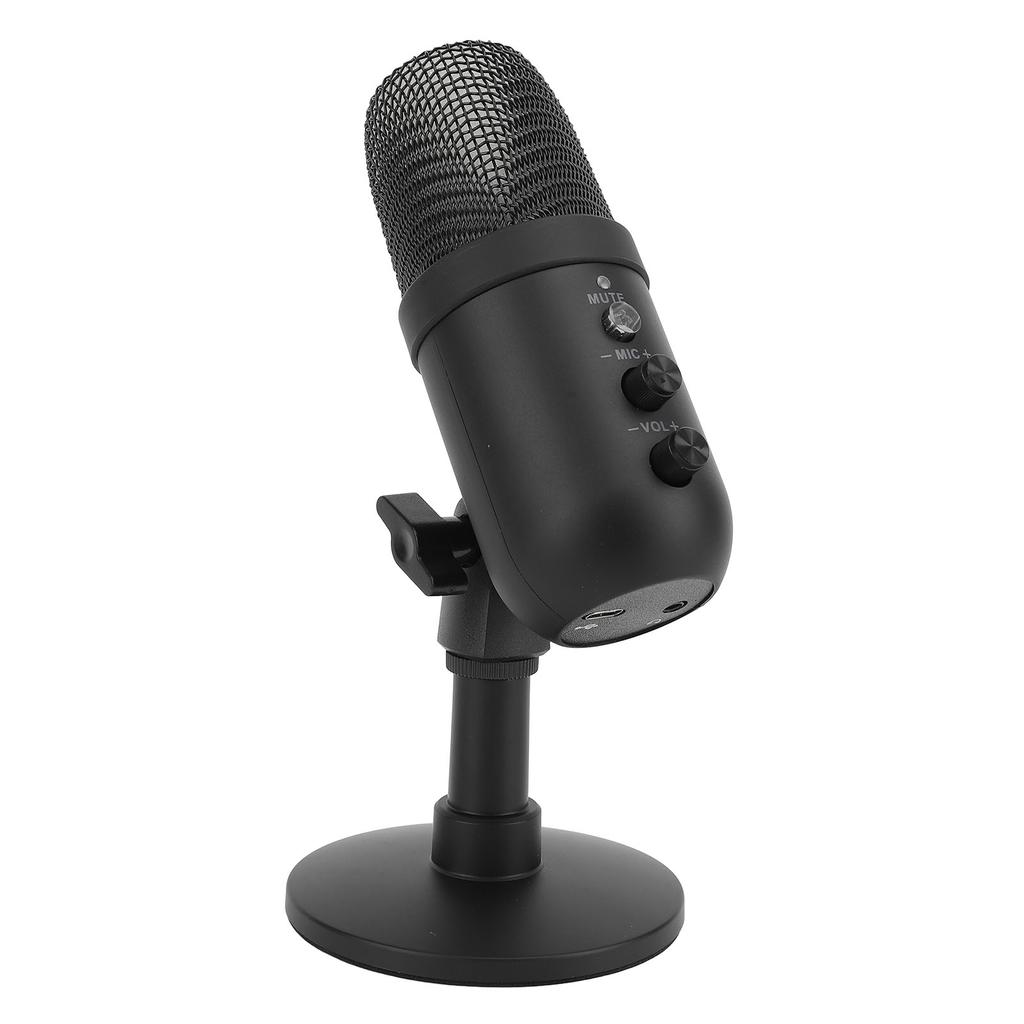 Игровой микрофон для подкастинга, потокового видео, USB-микрофон для ПК, конденсаторный микрофон с функцией быстрого отключения звука Light Shock