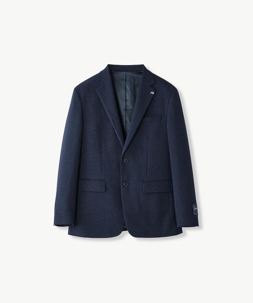 STCO Italy Marlane Two-Tone Wool Jacket Navy (Relaxed Fit)_Sjaud93Nsn