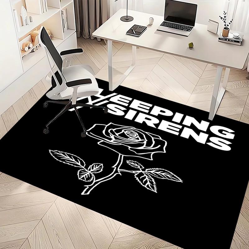 1pc Sleeping With Sirens Print Area Rug - Soft, Washable Non-Slip Indoor Mat, Living Room, Home Office Decorative Rug,Office Decorative