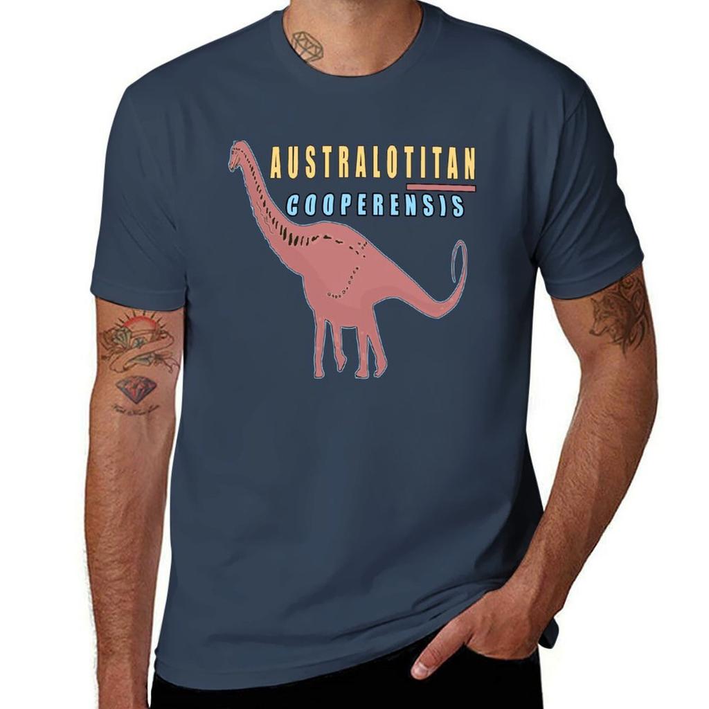 Australotitan Cooperensis Dinosaur Tshirt Nonshrink Basic Cotton Tshirt