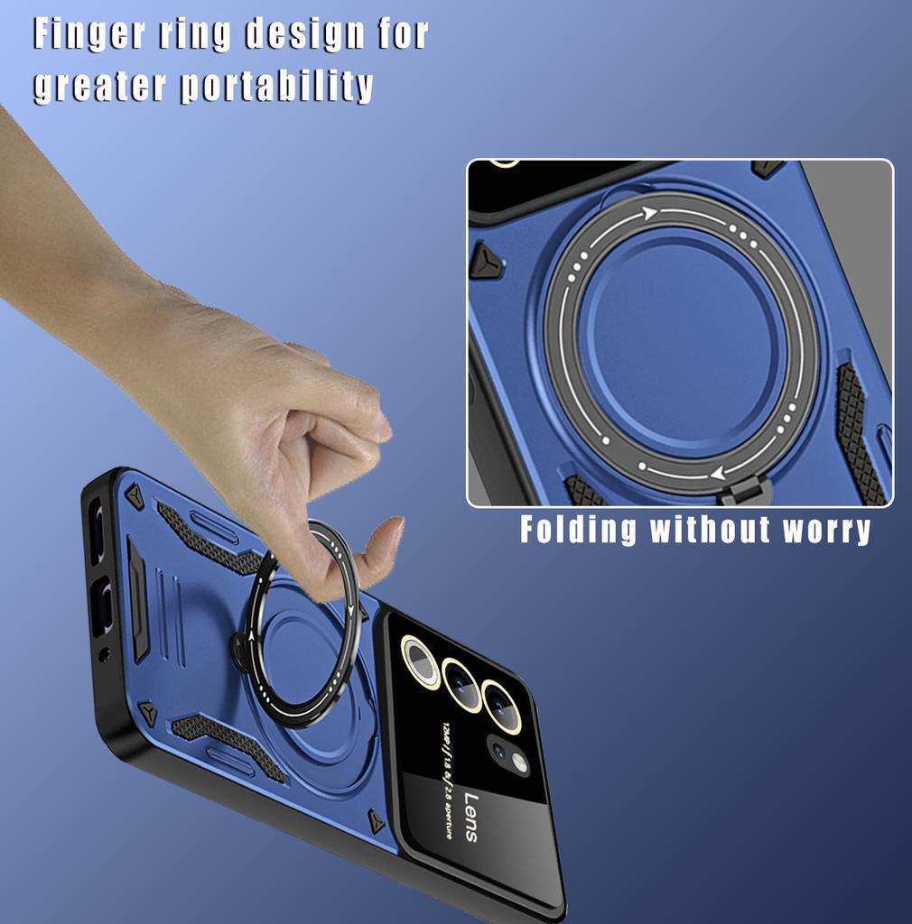 Shockproof Armor Case for VIVO V25E V29 V27E S27 S17 S16 Y36 Y16 Y22S Pro 4G 5G Magnetic Ring Stand Camera Protector Phone Cover