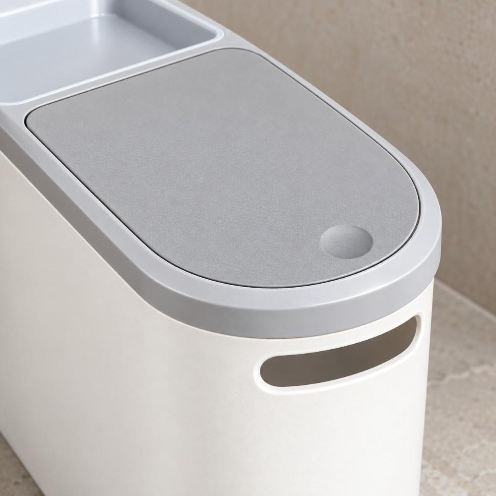 Slim Narrow Gap 10L Home Trash Can Press Type Living Room Dustbin Space Saving