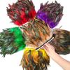 1M Natural Rooster Feather Cloth Trim Ribbon Chicken Feather Fringe Decorative Sewing Feather Skirt Accessories Home