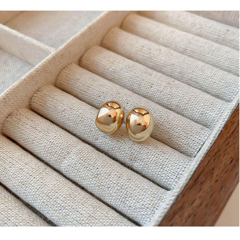 Мини Простые Металлические Серьги-Пуссеты Простые Французские Блестящие Серьги Модные Серьги-Пуссеты