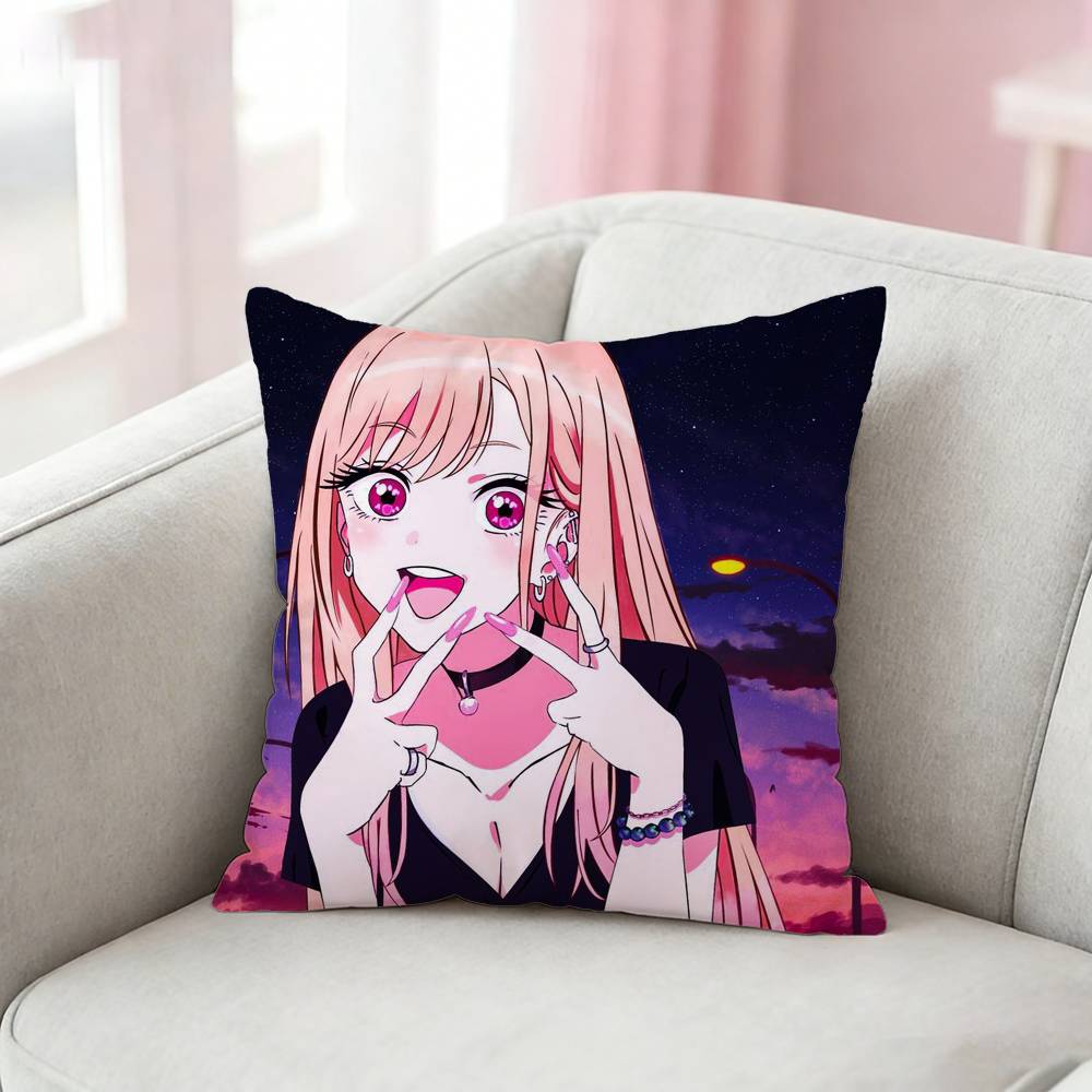 Cute Cartoon My Dress-Up Darling Pillow Case Cushion Cover Throw Pillow Case For Car Sofa
