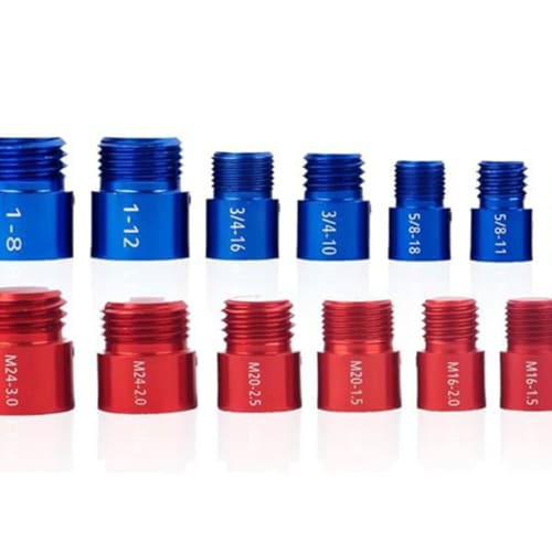 Nut and Bolt Thread Checker, 44 Aluminum Nut and Bolt Identification Gauges for SAE and Metric Threads, Individually Cased