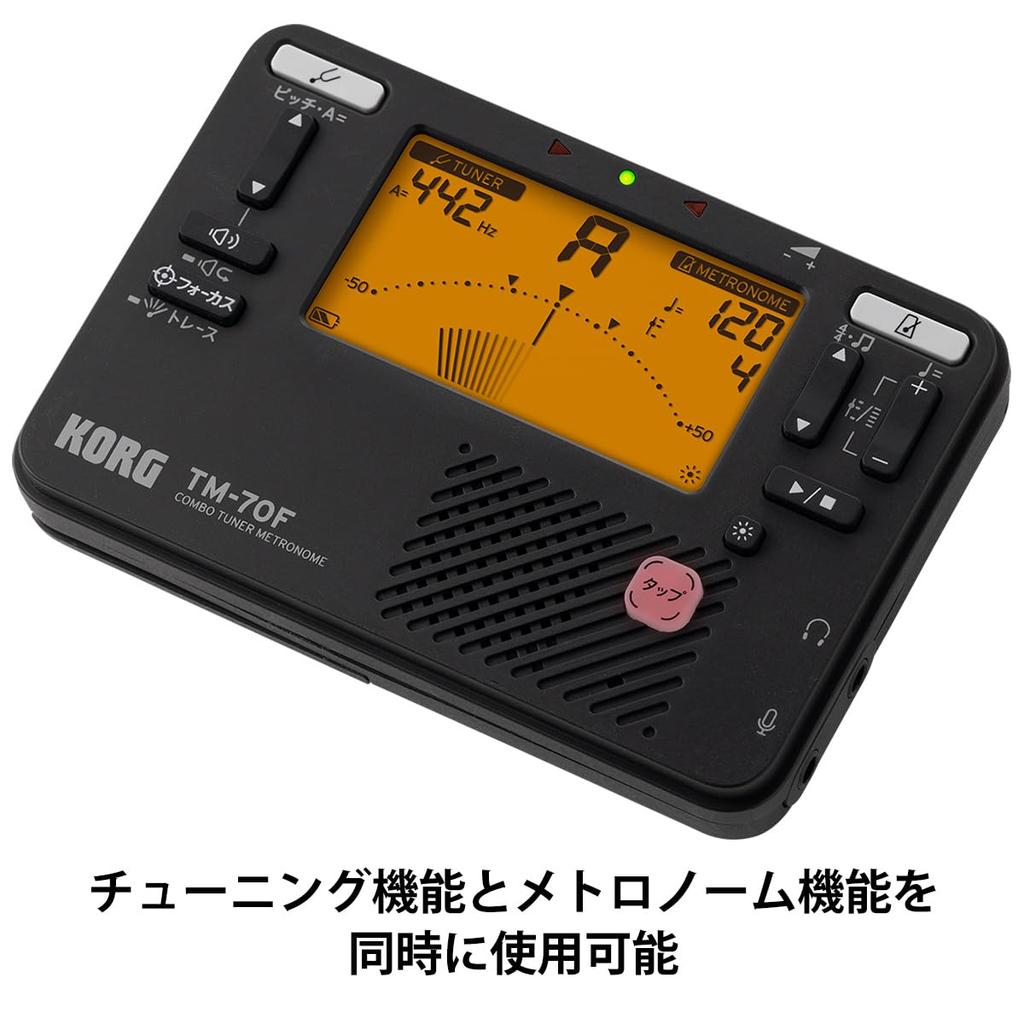 KORG Tuner Metronome BK Black Сделано в Японии Духовой оркестр TM-70F