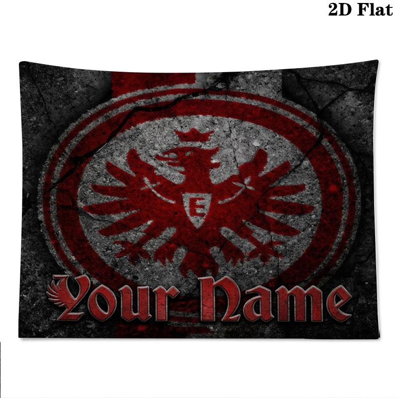 Eintracht Frankfurt Custom Name Wall Tapestry Aesthetic Wall Hanging Printed Fabric Blanket Decorative Tapestries for Bedroom Living Room Home Decor