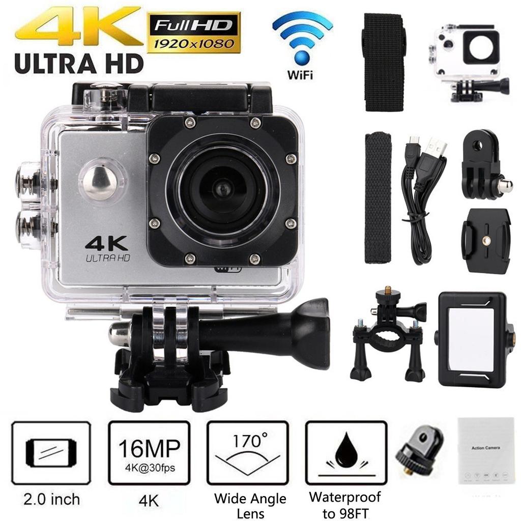 New Action Camera Ultra HD 4K WiFi 2 Inch 170D Underwater Waterproof Helmet Video Recording Sport Cam
