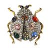 Luxury Rhinestone Beetle Brooches For Women Unisex 4-color Shining Ladybug Insects Party Casual Brooch Pins Gifts