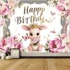 1pc Floral Party Backdrop - Studio Photo Prop