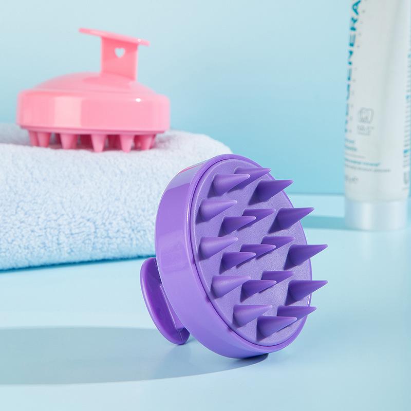 Portable Silicone Shampoo Brush: Mini Meridian Massager, Anti-Itch Scalp Scratcher, Bath Cleaning Comb.