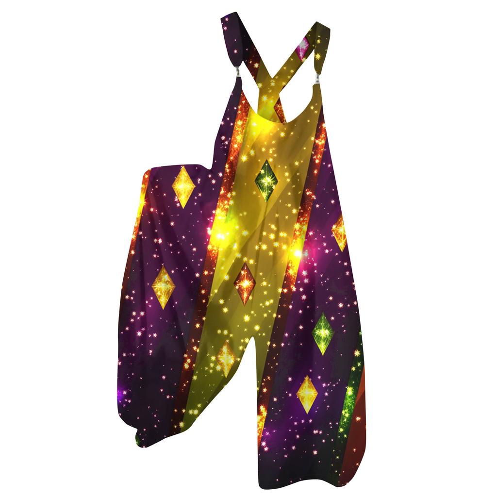 Женский комбинезон с принтом в винтажном стиле (Нерегулируемые ремни)