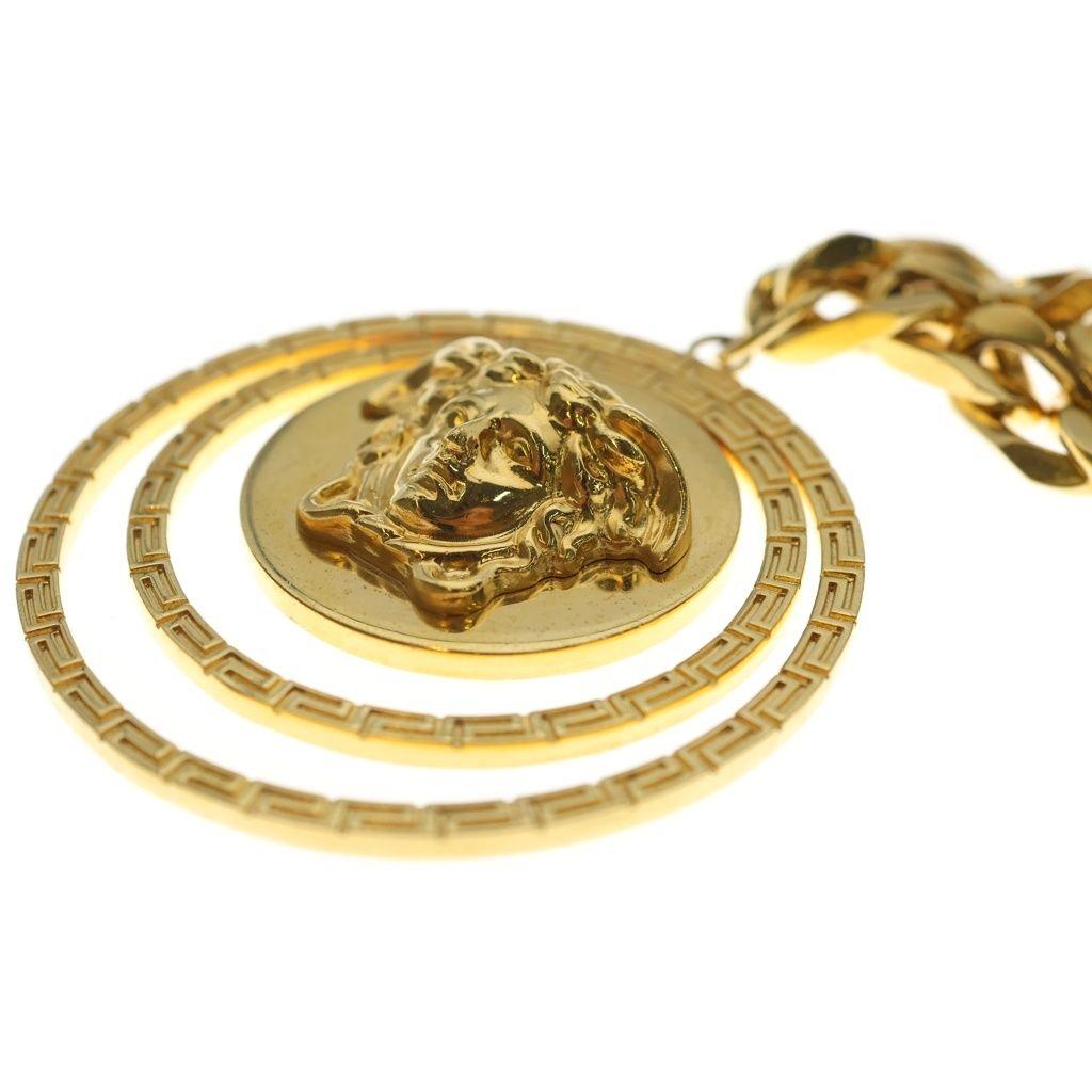 Б/у Длинное колье VERSACE Medusa GP Chain Золотое