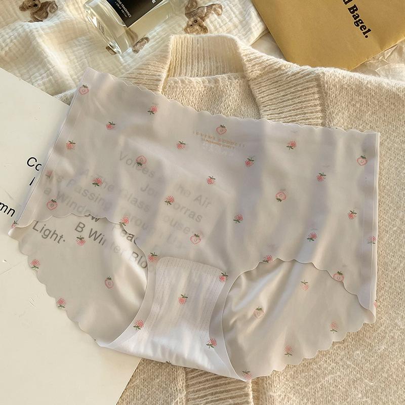 Summer Women's Ice Silk Seamless Underwear Ladies Transparent Ultra-thin Sense Female Briefs Panties