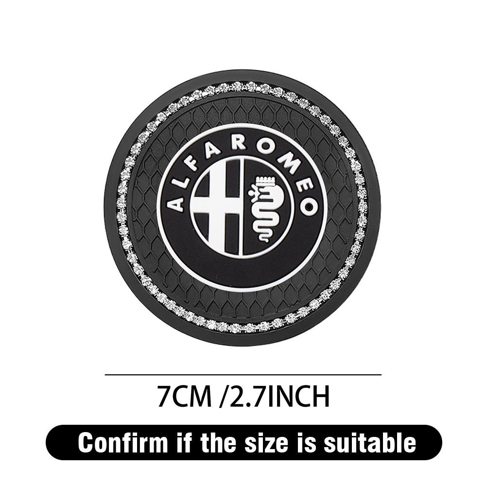 Для Alfa Romeo Giulietta 156 GT 159 147 Mito Giulia F1 Stelvio 1 шт./2 шт. Нескользящая подставка под стакан для воды в автомобиль Резиновые коврики Автоаксессуары