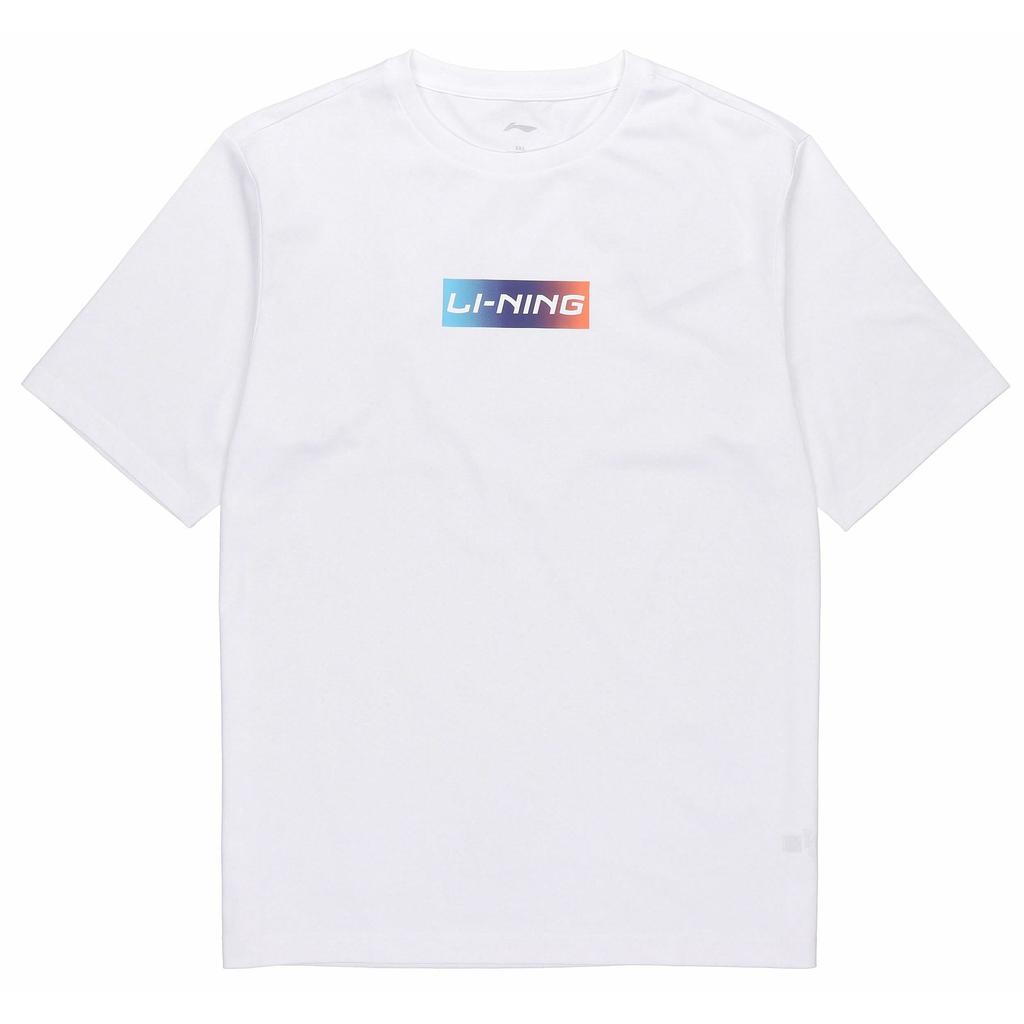Li-Ning Gradient Logo Short Sleeve T-Shirt Men Tops White AHSQ326-1