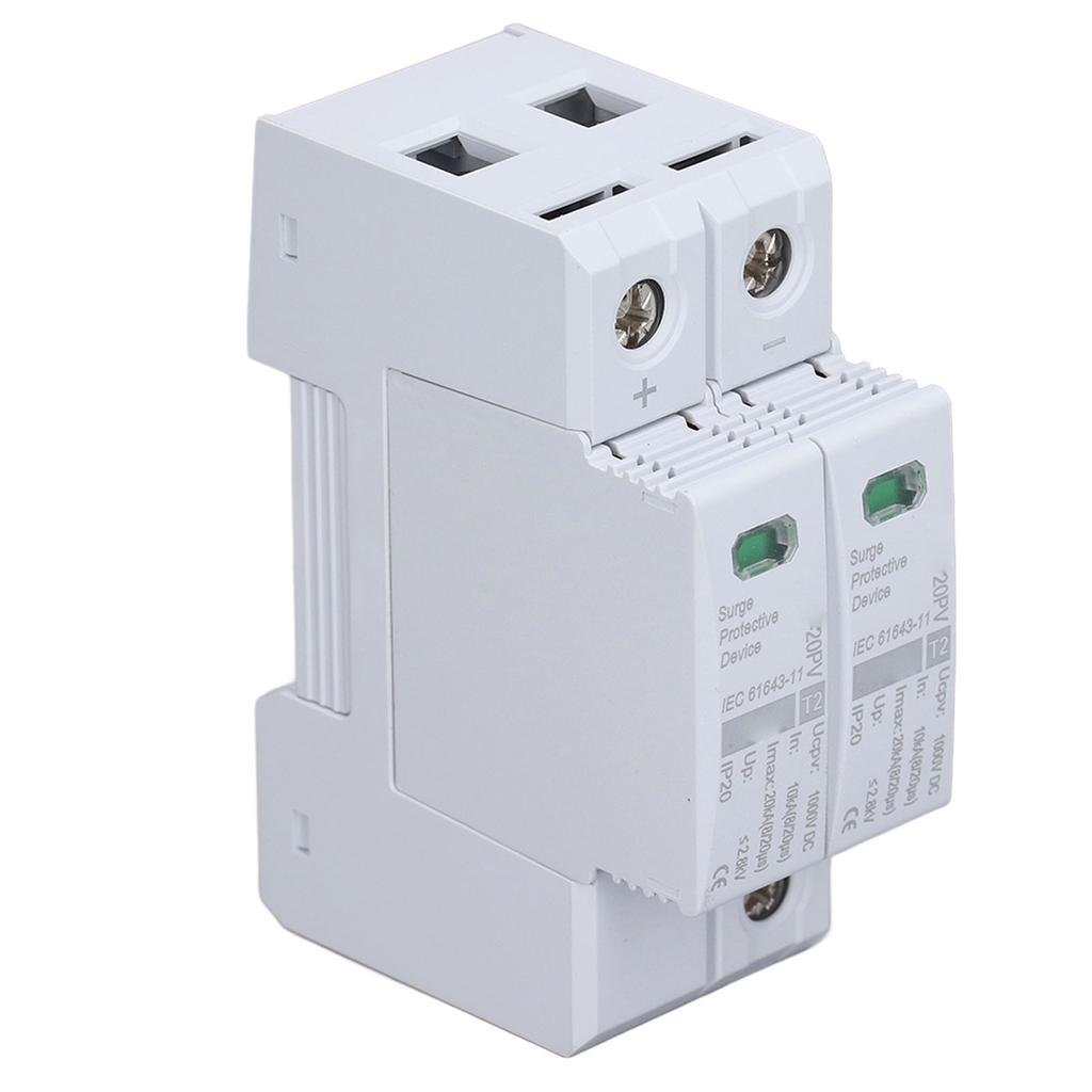 Солнечный фотоэлектрический разрядник постоянного тока 2P 10–20 кА Установка на DIN-рейку 35 мм Фотоэлектрическая защита от импульсных перенапряжений