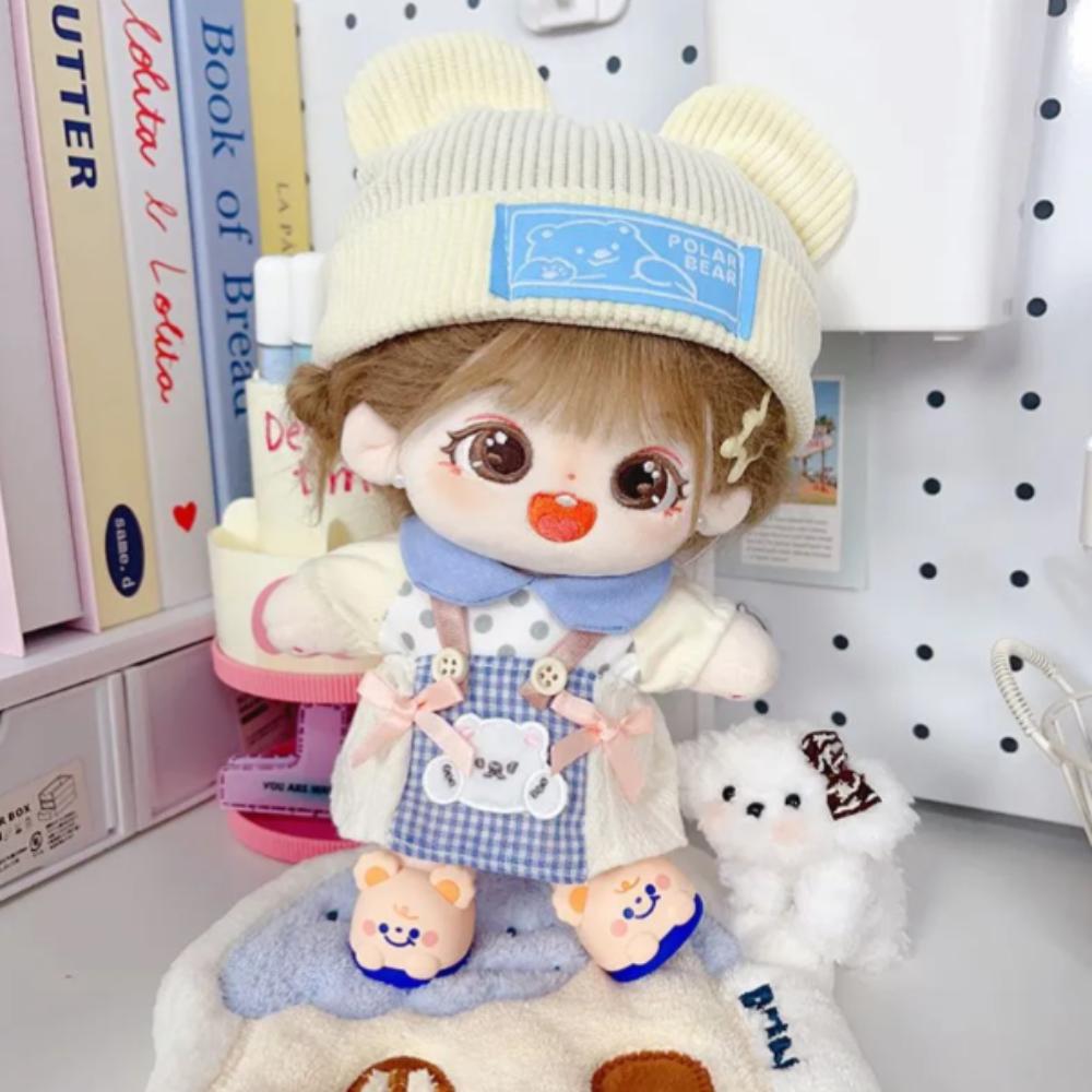Замеченный Топ 20 см Одежда для куклы Наряд Шляпа Маленький медвежонок Набор одежды для куклы 10/20 см Хлопковая кукла