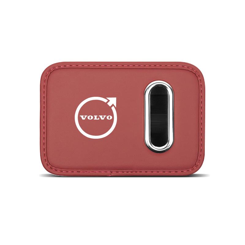 Car Sticker Tissue Box Holder Leather Car Door Side Armrest Napkin Case Backseat Bag For Volvo Rdesign V60 V40 XC60 S60 V50 S90